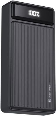 Portronics 20000 mAh 22.5 W Compact Power Bank(Black, Lithium Polymer, Fast Charging for Mobile, Tablet, Speaker, Earbuds)