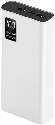 Iqoniqe 25000 mAh 22.5 W Compact Pocket Size Power Bank(White, Lithium Polymer, Fast Charging, Power Delivery 3.0, Quick Charge 3.0 for Mobile, Earbuds, Smartwatch, Speaker)
