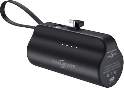 Callmate 5000 mAh 15 W Power Bank(Black, Lithium-ion, Fast Charging for Mobile)