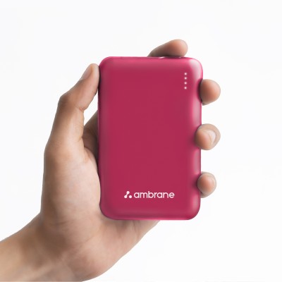 Ambrane 10000 mAh 22.5 W Mini Pocket Size Power Bank(Maroon, Lithium Polymer, Power Delivery 3.0, Quick Charge 3.0 for Mobile)