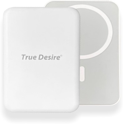 True Desire 10000 mAh 15 W Wired & Wireless With MagSafe Compact Pocket Size Power Bank(White, Lithium Polymer, Fast Charging for Mobile)