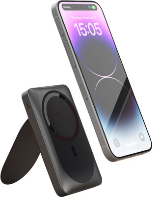URBN 10000 mAh 20 W Wired & Wireless With MagSafe Power Bank(Black, Lithium Polymer, for Mobile)