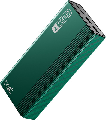 boAt 20000 mAh 22.5 W Compact Pocket Size Power Bank(Pine Green, Lithium-ion, Fast Charging, Quick Charge 3.0 for Mobile, Tablet, Earbuds)