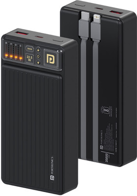 Portronics 20000 mAh 22.5 W Power Bank(Black, Lithium Polymer, Fast Charging for Mobile)