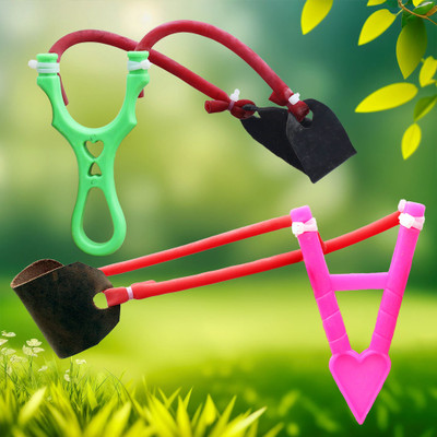 NihaRika Collections Strong Rubber Gulel | Heart & Loop Grip | Outdoor Fun for Kids – Pack of 2 Slingshot(Multicolor)