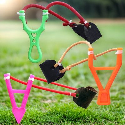 NihaRika Collections Ultimate Outdoor Fun Tool | Strong & Flexible Gulel | Pack of 3 Slingshot(Multicolor)