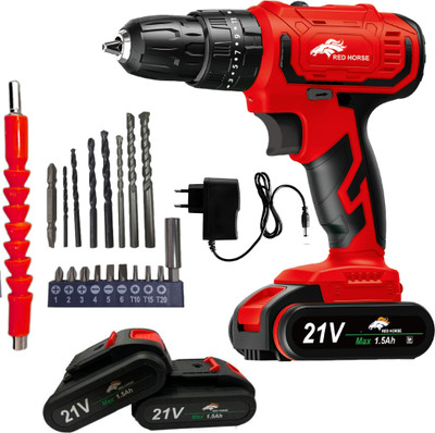 RanPra RP 512 21V CORDLESS DRILL MACHINE WITH 2 BATTERY AND 1 CHARGER AND SOME ACCESSORIES SET Cordless Drill(10 mm Chuck Size)