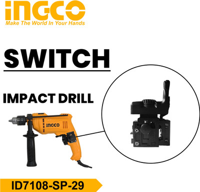 INGCO Switch 710W Drill Machine ID7108-SP-29 Angle Drill(13 mm Chuck Size)