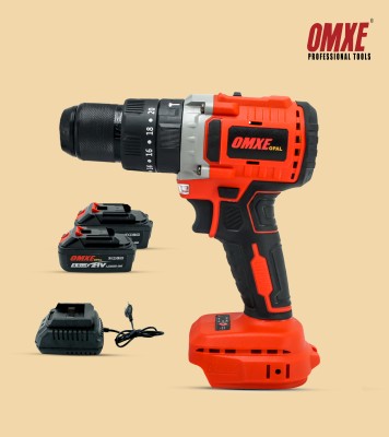 OMXE 13mm Cordless Impact Drill | 4Ah Li-ion Dual Battery 21V | 2000 RPM Speed OPAL Impact 21V Cordless Drill(13 mm Chuck Size)