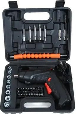 PGK TRADERS Cordless Screwdriver Kit| 47 in 1 Electric Bits Set Rechargeable Screw Gun Standard Screwdriver Set(Pack of 1)