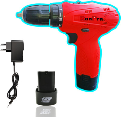 RanPra RP-390A 12V CORDLESS SCREWDRIVER DRILL MACHINE WITH SINGLE BATTERY AND CHARGER Cordless Drill(10 mm Chuck Size)