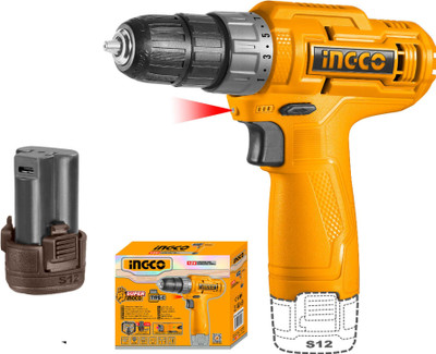 INGCO Cordless Drill with a 1.5Ah Battery, 15+1, 20NM 750rpm CDLI12428 Cordless Drill(10 mm Chuck Size)