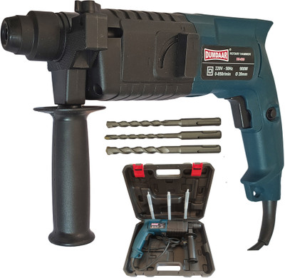 DUMDAAR 900W DM20 Electric Hammer drill machine 20mm with 3pc bit set Pistol Grip Drill(20 mm Chuck Size)
