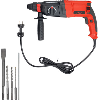 Hillgrove HGCM1041M2 All Purpose 26mm Hammer Impact Drill Machine Forward/Reverse Rotation with 5Pcs SDS Plus Bits for Making Holes in Metal/Wood/Concrete Hammer Drill HC Hammer Drill(26 mm Chuck Size, 1200 W)
