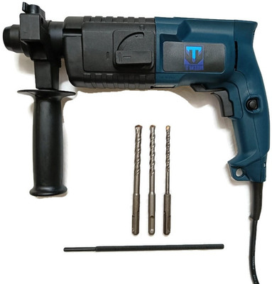 Hakimi Rotary Hammer Drill Machine 20MM 800W 850RPM with 3-Piece Bit Reverse/Forward 2001SRE Pistol Grip Drill(20 mm Chuck Size)