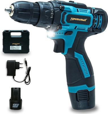 Tomahawk T8000 12V Drill Machine Heavy Duty Copper Armature 1350rpm, Cordless Drill Cordless Drill(10 mm Chuck Size)