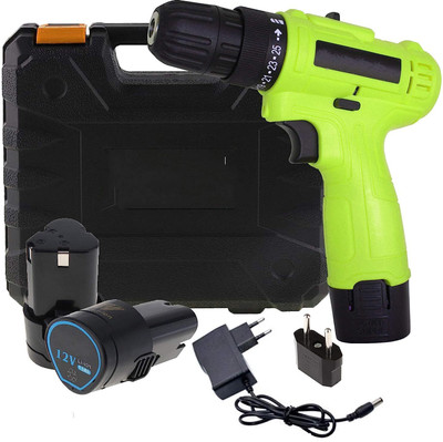 RMGS 12V Cordless Screwdriver Drill Machine with led and 2 batteries speed 25 torque setting wireless 12v screw gun for multipurpose use(12v/1350Rpm) Pistol Grip Drill(10 mm Chuck Size)