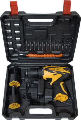 Hakimi CORDLESS DRILL MACHINE KIT x2-12V Battery Operated Kit 2 Speed and 25pc Accessories Cordless Drill(10 mm Chuck Size)