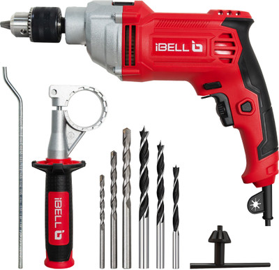 iBELL Industrial Impact Drill ID13-30, 1100W, Copper Armature, 0-3000 RPM, 2 mode selector, Forward/Reverse with variable speed Pistol Grip Drill(13 mm Chuck Size)