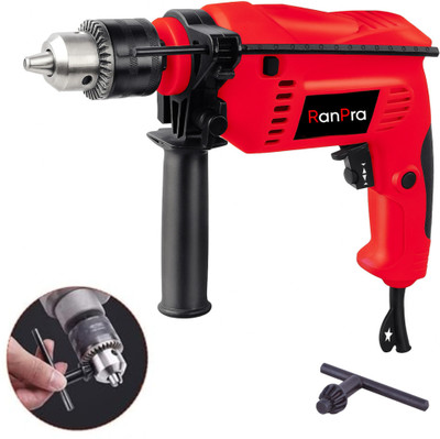 RanPra 13MM IMPACT POWER DRILL MACHINE WITH REVERSE FUNCTION 13 MM LEFT/RIGHT REDHORSE HEAVY DUTY Hammer Drill(13 mm Chuck Size, 1300 W)