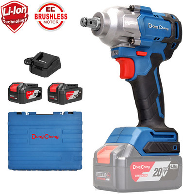 DONGCHENG MPT DG DCPB-488 CORDLESS BRUSHLESS IMPACT WRENCH 488NM TORQUE,20V MAX LI-ION BATTERY & CHARGER Cordless Drill(10 mm Chuck Size)