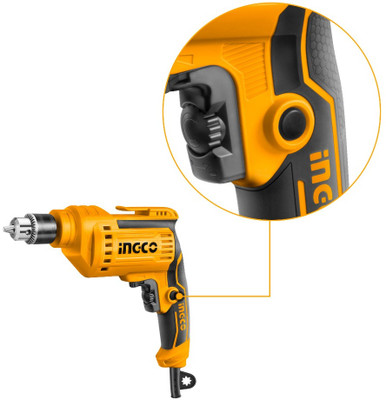 INGCO Drill 500W Capacity Variable Speed Impact Drill (ED50028) Pistol Grip Drill(10 mm Chuck Size)