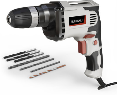 BUILDSKILL 400W drill machine | V-speed with 3000 RPM | reverse forward switch | keyless | BDM10400RE Pistol Grip Drill(10 mm Chuck Size)