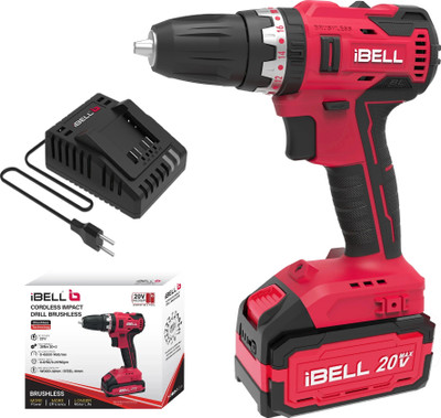 iBELL One Power Series BD20-38 Cordless Impact Drill Brushless 20V 38Nm with 4Ah Battery & Charger Cordless Drill(10 mm Chuck Size)