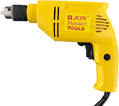 Jon Bhandari Tools Heavy Duty Power Tool for Wood, Metal, Masonry, Concrete Driller 10mm Electric Drill Machine 650W, 2800RPM, 220V Variable Speed Reverse Function Angle Drill(10 mm Chuck Size)