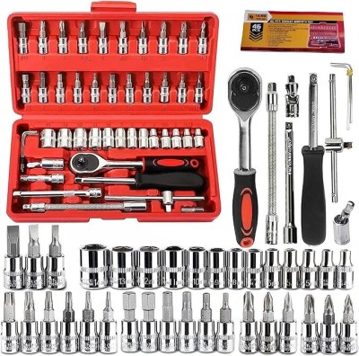 SRSW 46 in 1 Pcs Tool Kit & Screwdriver Multi Purpose Combination Tool Case Precision Power & Hand Tool Kit(46 Tools)