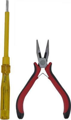 ALYRATOOLS 2-Piece Voltage Tester & Mini Combination Plier Set Hand Tool Kit(2 Tools)