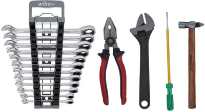 ALYRATOOLS 5 pieces Heavy-Duty Utility Hand Tool Combo Power & Hand Tool Kit(5 Tools)