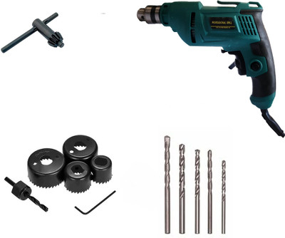 Atrocitus 10mm Drill Machine With masonaryBit,Holesawset Power & Hand Tool Kit(12 Tools)