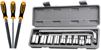 ALYRATOOLS Hand File Set with Socket Wrench Tool Kit Hand Tool Kit(2 Tools)