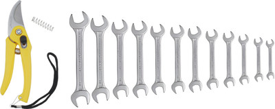 ALYRATOOLS 2-Piece Multi-Purpose Garden Pruner & Spanner Wrench Set Hand Tool Kit(2 Tools)