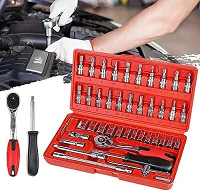 SRSW 46 in 1 Pcs Tool Kit & Screwdriver Multi Purpose Combination Tool Case Precision Power & Hand Tool Kit(46 Tools)