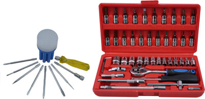 ALYRATOOLS 2-Piece Socket, Bit & Precision Screwdriver Set Hand Tool Kit(2 Tools)