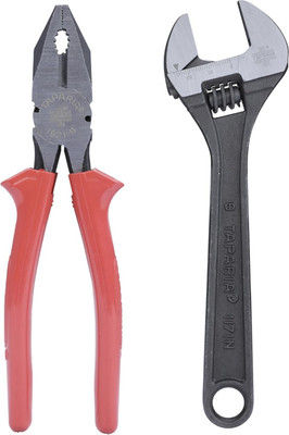 tapaia Taparia 1621-8 Plier with Taparia 8 inch Adjustable Wrench Hand Tool Kit(2 Tools)