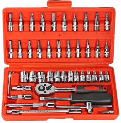Hanuco 46 in 1 Pcs Tool Kit Socket Set(Pack of 1)