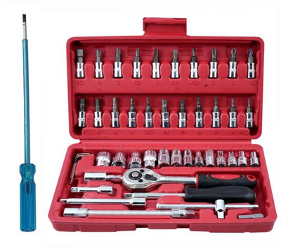 ALYRATOOLS 2-Piece Ratchet Socket Set with Precision Tester Hand Tool Kit(2 Tools)