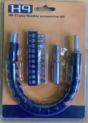 h9 ¼ Flexiable Shaft Extension Screwdriver Bit Kit Power & Hand Tool Kit(13 Tools)