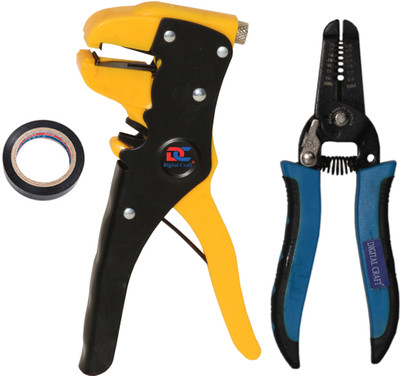 Digital Craft Automatic Wire Stripper,7Inch Cable Stripper,PVC Tape Hand Tool Kit(3 Tools)