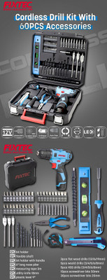 FIXTEC Power & Hand Tool Kit(60 Tools)
