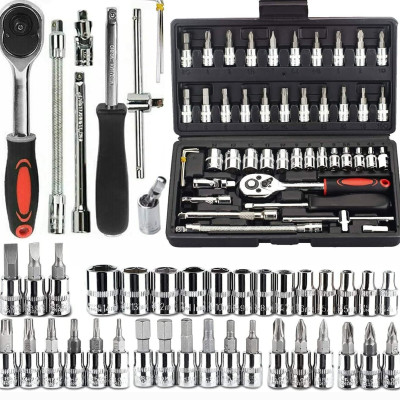 VT ENTERPRISE High Quality | Ratchet Wrench Tool Kit | Multipurpose Household Hand Tool Kit Hand Tool Kit(46 Tools)