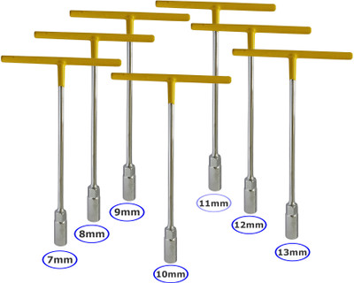 Inditrust new 7 Pcs Hex T-Socket wrench (7, 8, 9, 10, 11, 12 & 13)mm Set Hand Tool Kit(7 Tools)