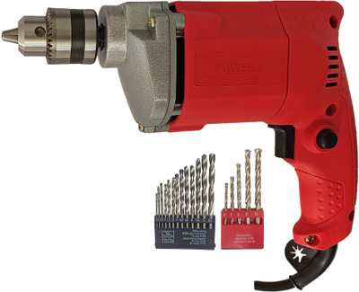 Inditrust 10mm Drill Machine 350w with 13pc Hss & 5pc Masonry Hand Tool Kit(3 Tools)