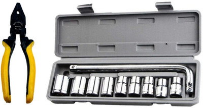 ALYRATOOLS Combination Plier Chrome Socket Wrench Set Hand Tool Kit(2 Tools)