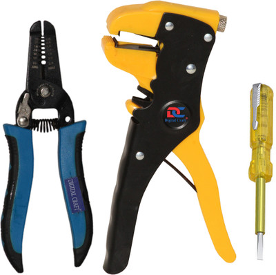 Digital Craft Automatic Wire Stripper,Line Tester,7Inch Cable Stripper Hand Tool Kit(3 Tools)