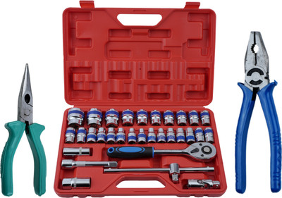 ALYRATOOLS ProMax 3-Piece Socket Set & Pliers Combo Kit-33.A Hand Tool Kit(3 Tools)