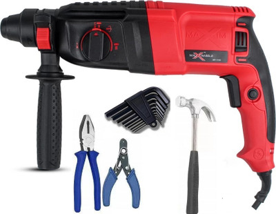 NSK TOOLS Maxim Power Gold26MM Hammer Drill Pistol Grip Drill Power & Hand Tool Kit(5 Tools)
